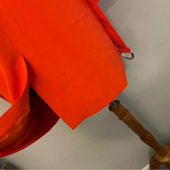 New oversized Kendall+ Kylie orange trench coat colorful fall - Picture 8 of 9